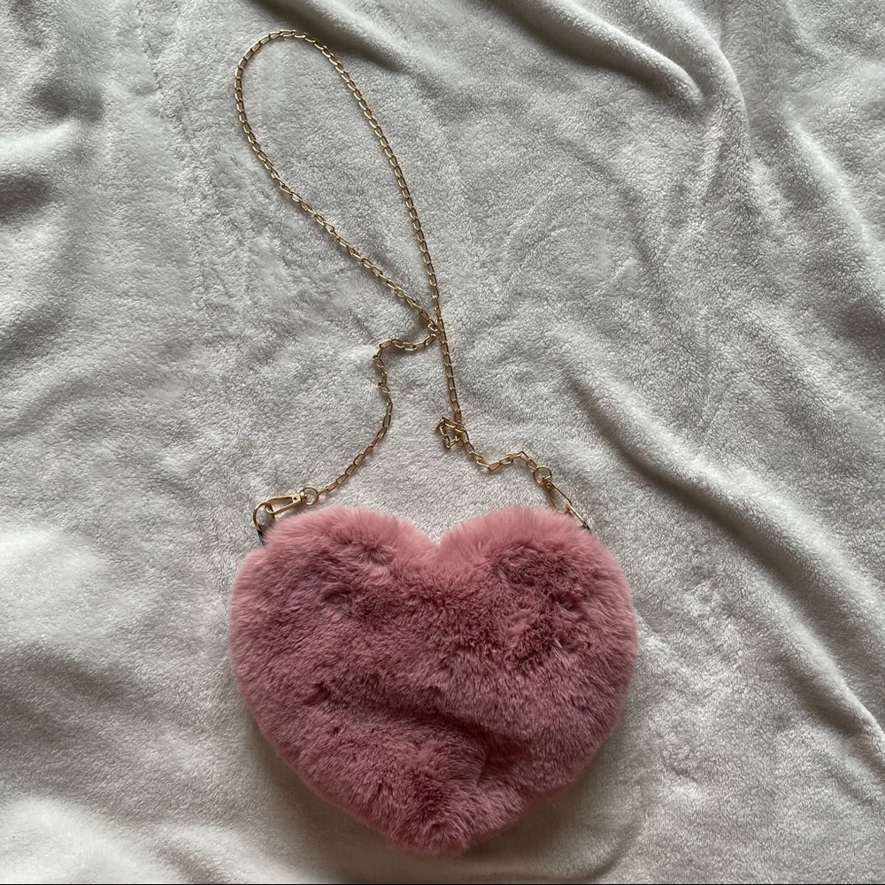 Pink fluffy bag